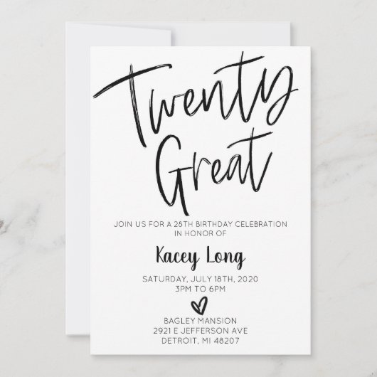 28e 28e 28e verjaardag kaart (Voorkant)