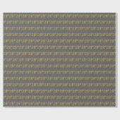 28e (achtentwintigste) gebeurtenis grijs, Faux Gol Cadeaupapier (Vlak)