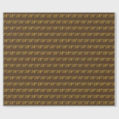 28e (achtentwintigste) gebeurtenis in bruin Faux G Cadeaupapier (Vlak)