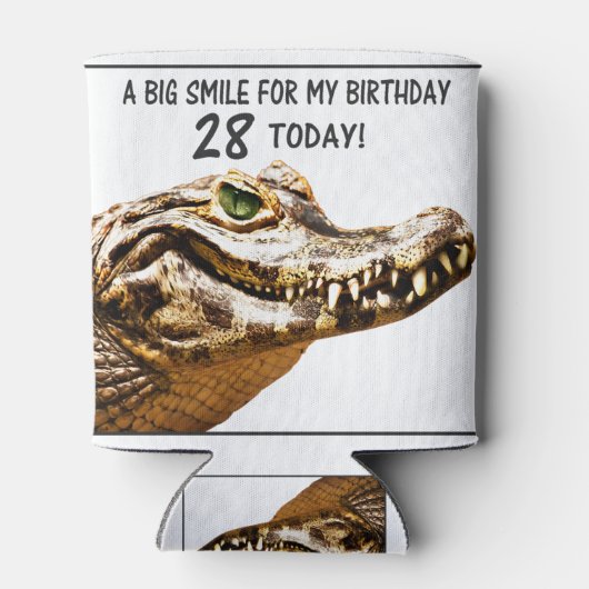 28e 'Birthday Alligator Smile' Blikjeskoeler (Achterkant)