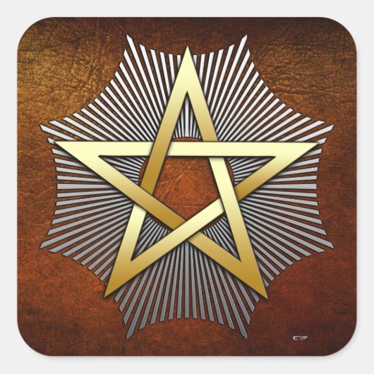 28e graad: Ridder Commandeur van de Tempel Vierkante Sticker (Voorkant)