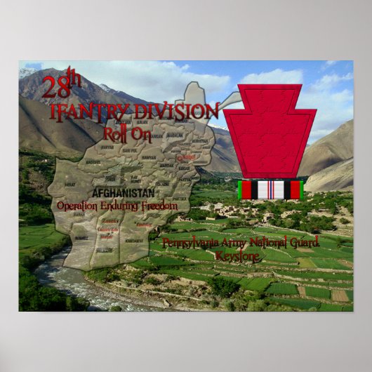 28e infanteriedivisie Poster OEF Veteraan (Voorkant)