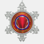 28e infanteriedivisie tin sneeuwvlok ornament (Voorkant)