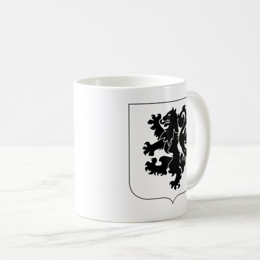 28e Infanteriestelsel - Zwarte leeuwen Koffiemok (Voorkant rechts)