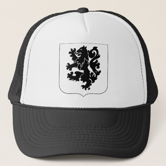 28e Infanteriestelsel - Zwarte leeuwen Trucker Pet (Voorkant)