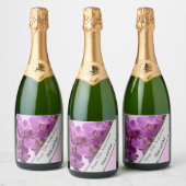 28e Jubileum voor bruiloft bewerken Sparkling Wijnetiket (Flessen)