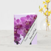 28e Jubileum voor bruiloft Editable Orchid Kaart (Gele Bloem)