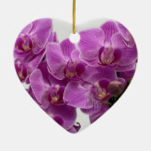 28e Jubileum voor bruiloft Editable Orchid Keramisch Ornament (Achterkant)