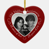 28e Jubileum voor bruiloft Foto Keramisch Ornament (Voorkant)