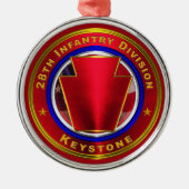 28e kerstdag infanteriedivisie metalen ornament (Voorkant)