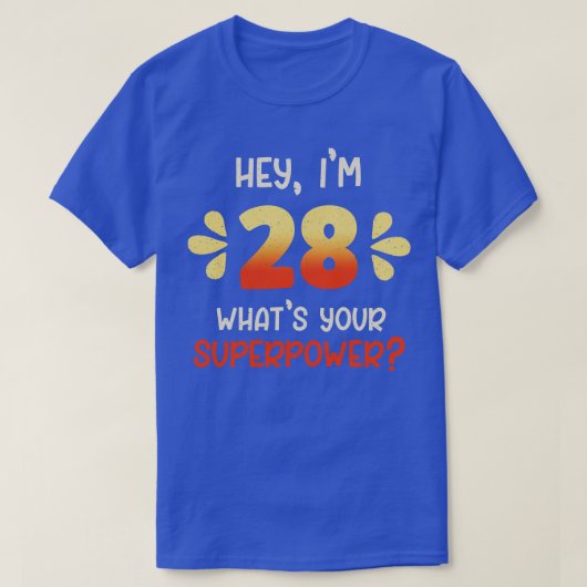 28e verjaardag 1 t-shirt (Design voorkant)