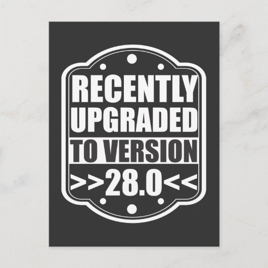 28e verjaardag 28 jaar oud 1991 Feest Briefkaart (Voorkant)