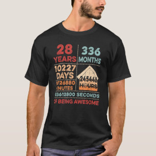 28e verjaardag 28 jaar oud Geweldige A T-shirt