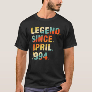 28e verjaardag 28 jaar oude legende sinds april 19 t-shirt