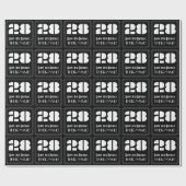 28e verjaardag: Art Deco geïnspireerd look "28" &  Cadeaupapier (Vlak)