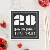 28e verjaardag: Art Deco geïnspireerd look "28" +  Servet (Insitu)