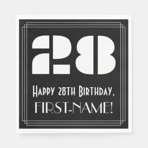 28e verjaardag: Art Deco geïnspireerd look "28" + Servet