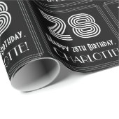 28e verjaardag: Art Deco Geïnspireerde look "28" m Cadeaupapier (Rol Hoek)