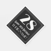 28e verjaardag ~ Art Deco geïnspireerde look "28", Servet (Hoek)