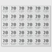 28e verjaardag: Art Deco geïnspireerde stijl "28"  Cadeaupapier (Vlak)