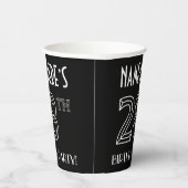 28e verjaardag: Art Deco Style + aangepaste naam Papieren Bekers (Rechts)