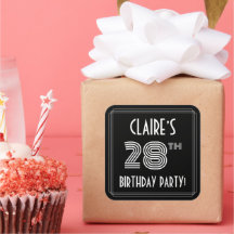 28e verjaardag: Art Deco Style en aangepaste naam