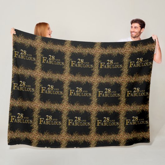 28e verjaardag fleece deken (In situ)