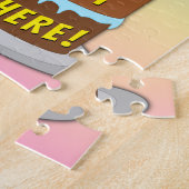 28e verjaardag: Fun Cake and Candles + Custom Name Legpuzzel (Zijkant)