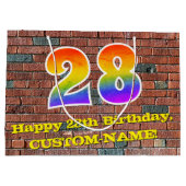 28e verjaardag: Fun, door graffiti geïnspireerde r Groot Cadeauzakje (Achterkant)