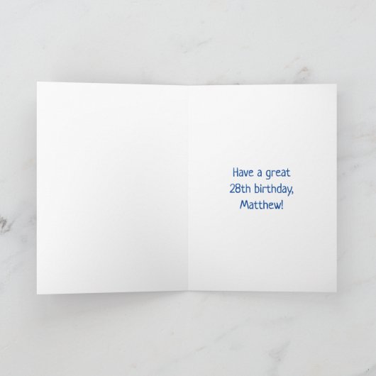 28e verjaardag: Fun Graffiti-geïnspireerde regenbo Kaart (Binnen)