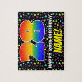 28e verjaardag — Fun, kleurrijk Star Field Pattern Legpuzzel (Verticaal)