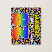 28e verjaardag — Fun, liefhebbende hartvormen + "2 Legpuzzel (Verticaal)