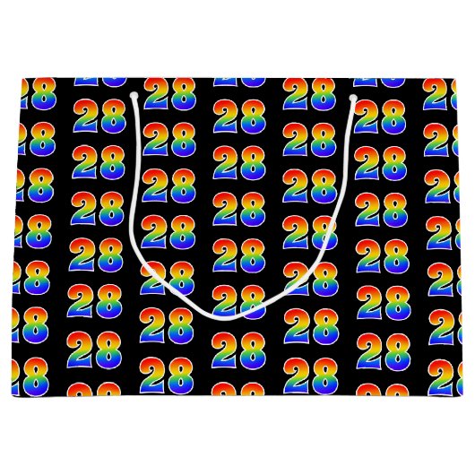 28e verjaardag: Fun Rainbow Event Nummer 28 Patroo Groot Cadeauzakje (Voorkant)