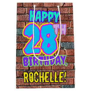 28e verjaardag: Fun, Urban Graffiti geïnspireerd K Medium Cadeauzakje