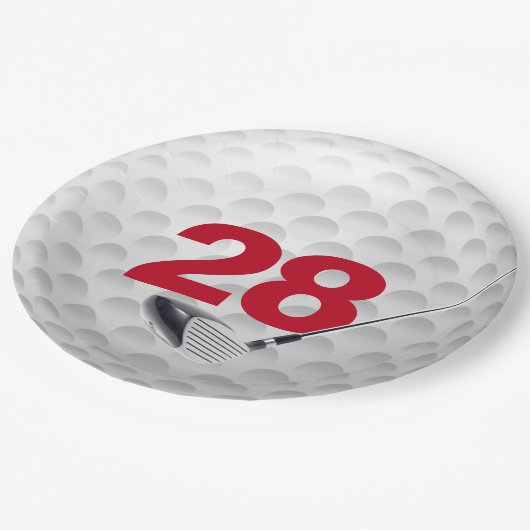 28e verjaardag golfbal design papier Bord (Gekanteld)