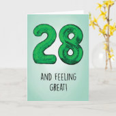 28e verjaardag Kaart (Gele Bloem)