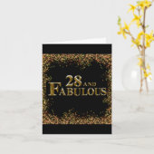28e verjaardag kaart (Gele Bloem)