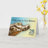28e verjaardag Kaart (Gele Bloem)