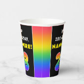28e verjaardag: kleurrijke regenboog # 28, aangepa papieren bekers (Rechts)