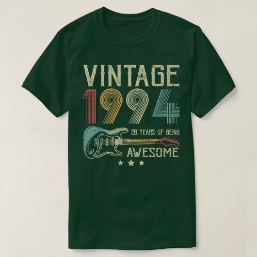 28e verjaardag Mannen  Geweldige 1994 Gui T-shirt (Design voorkant)