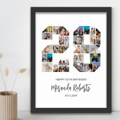 28e verjaardag nummer 28 aangepaste fotocollage poster