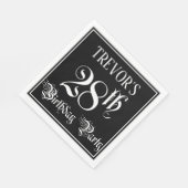 28e verjaardag Partij — Fancy Manuscript + de Naam Servet (Hoek)