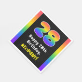 28e verjaardag: Regenboogspectrum # 28, Aangepaste Servet (Hoek)