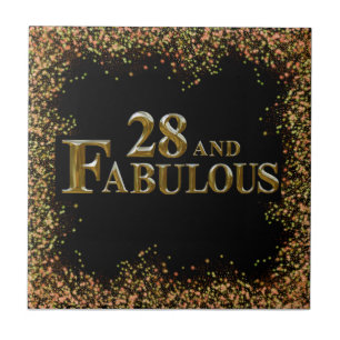 28e verjaardag tegeltje