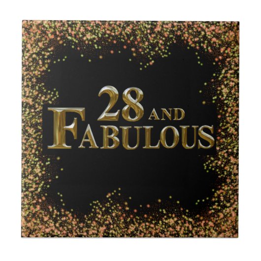 28e verjaardag tegeltje (Voorkant)