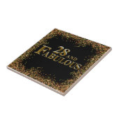 28e verjaardag tegeltje (Zijkant)