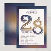 28e verjaardag uitnodiging (Voorkant / Achterkant)