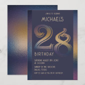 28e verjaardag uitnodiging (Voorkant / Achterkant)