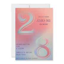 28e verjaardag uitnodiging