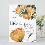 28E Verjaardag Unieke Waterverf Tulpenbloemen Kaart (Staand voorkant)